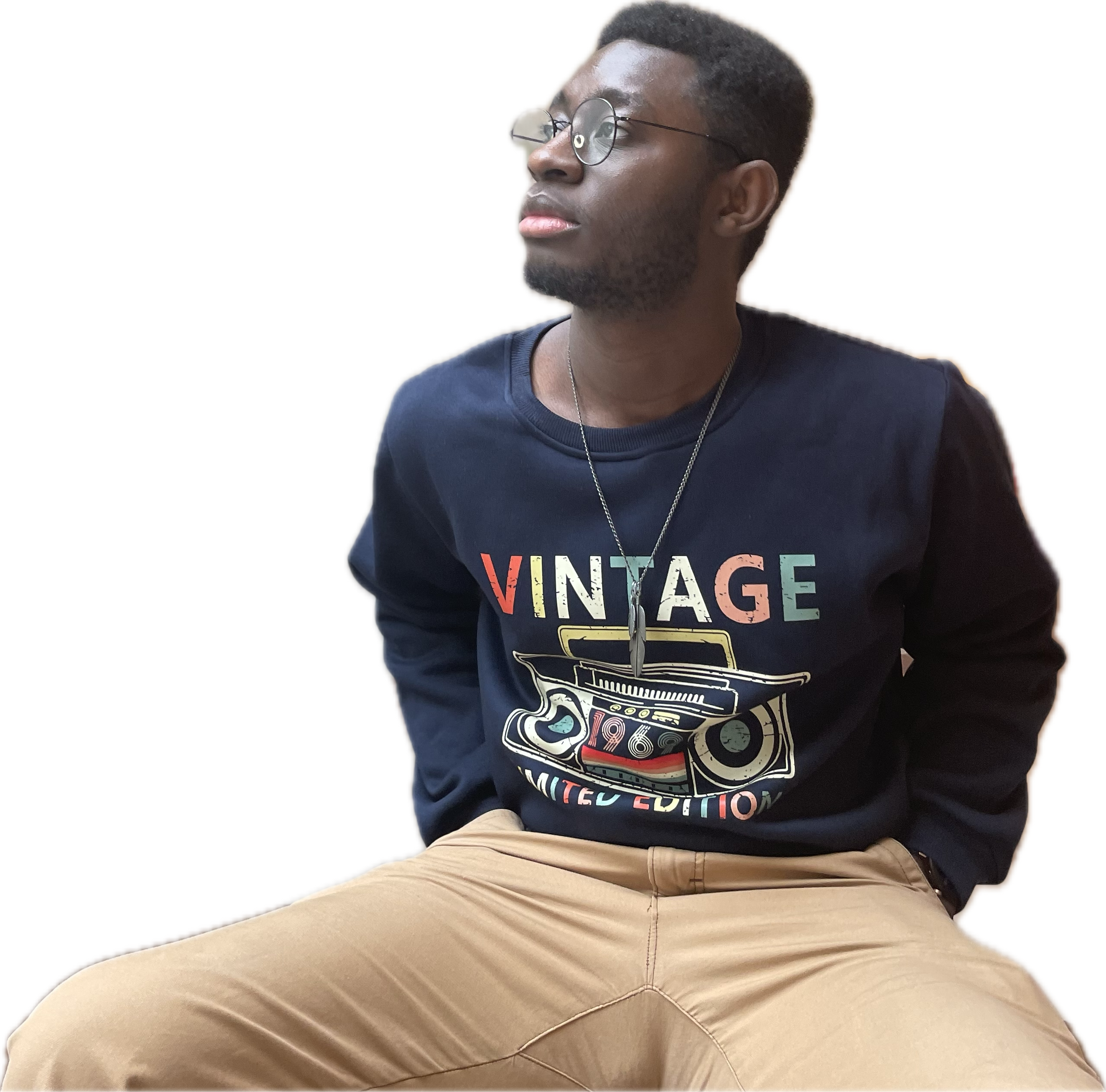 An image of Marcus Laguerre looking off to a distance.